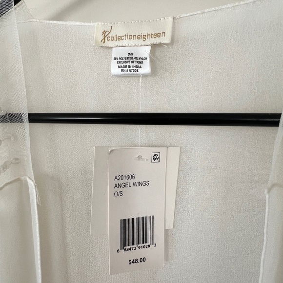 New With Tags | White/See Through White Kimono | O/S - Picture 2 of 3
